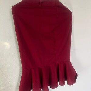 Elegant Red Women's Skirt